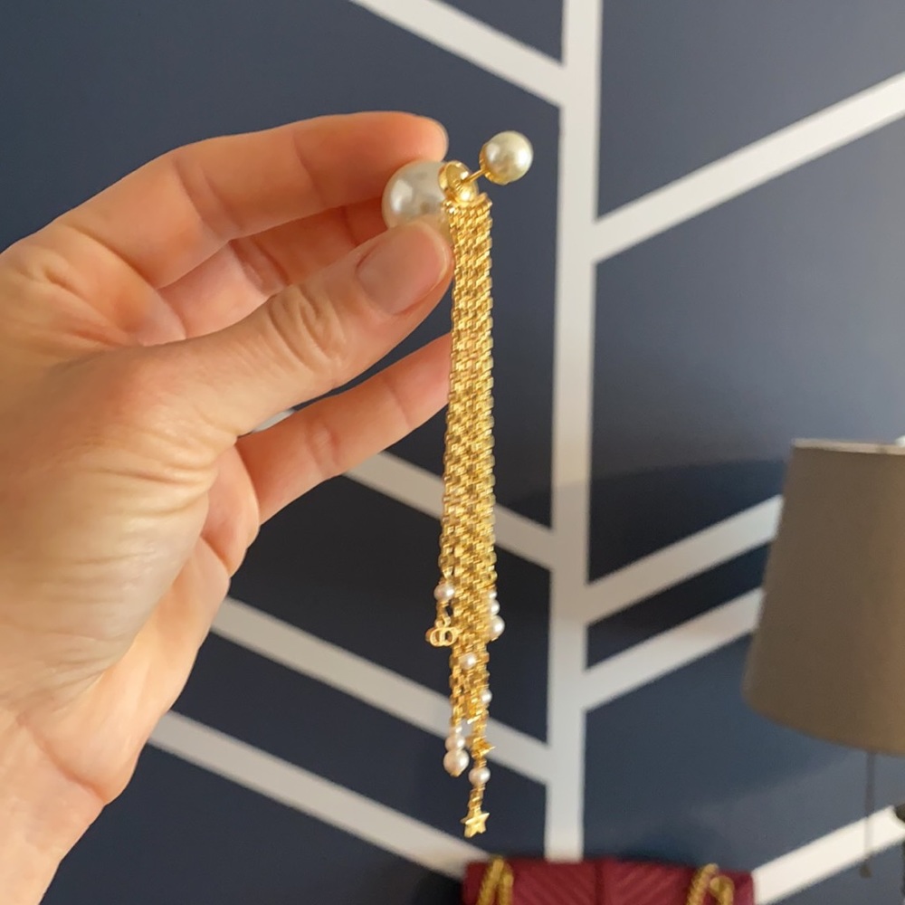 Dior Gold and Pearl Earrings